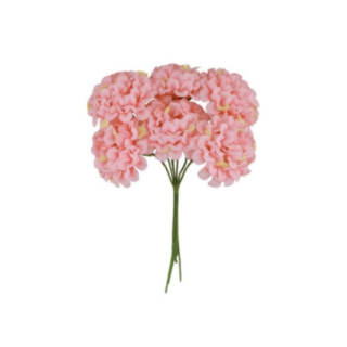 Konstgjorda Mini Hortensia Blommor Ljusrosa
