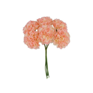 Konstgjorda Mini Hortensia Blommor Ljusrosa/Elfenbensvit