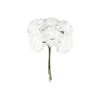 Konstgjorda Mini Hortensia Blommor Vit