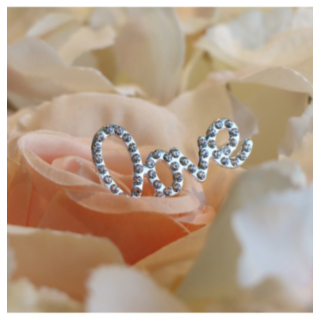Love Bokstäver Dekoration Silver