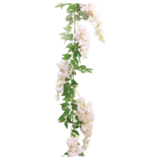 Konstgjord Blåregnsgirlang Ljusrosa