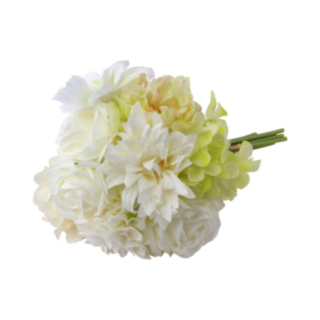 Konstgjord Dahlia Bukett Vit