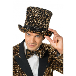 Glitter Hög Hatt Brons