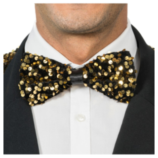 Glitterfluga Svart/Guld
