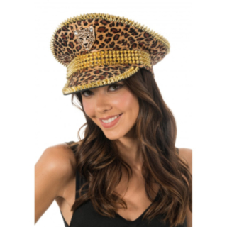 Leopard Kaptenshatt Guld