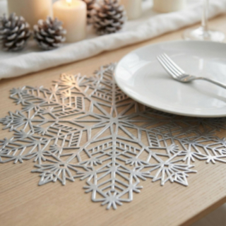 Snöflinga Bordstablett Silver