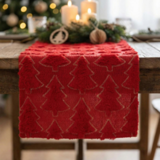 Glitter Julgranar Bordslöpare Röd