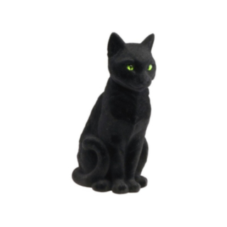 Velour Halloween Katt Figur