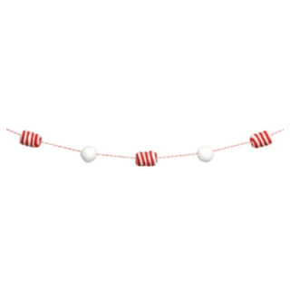 Candy Stripe Girlang Röd/Vit