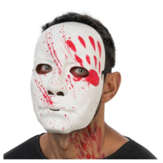 Blodig Mask Vit