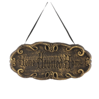 Haunted Home Skylt Svart/Guld
