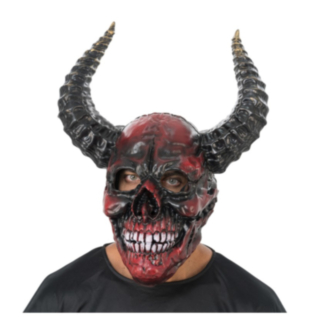 Demonskalle Mask Röd