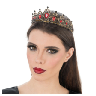 Gotisk Tiara Röd/Svart