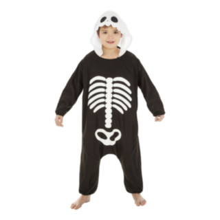 Skelett Kigurumi Barndräkt