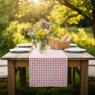 Picknick Bordslöpare Röd