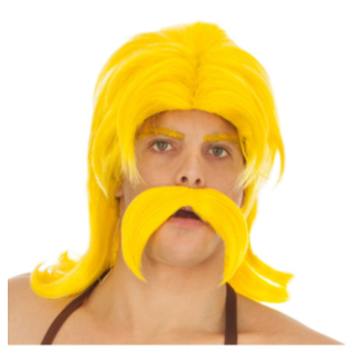 Asterix® Peruk & Mustasch Gul