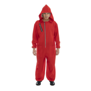 Casa de Papel Röd Overall Maskeraddräkt