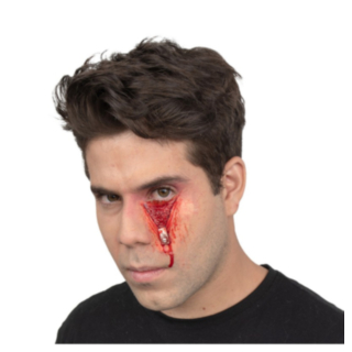 Zombieöga Dragkedja Latexsår