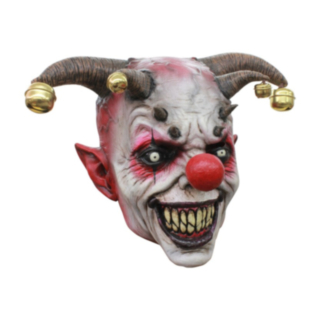 Horror Clown Latexmask Med Bjällror