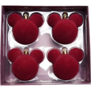 Mickey Mouse® Velour Julgranskulor