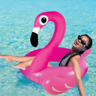 Uppblåsbar Flamingo Badring