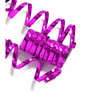 Serpentiner På Rulle Holografisk Cerise