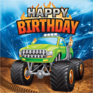 Monster Truck Happy Birthday Servetter