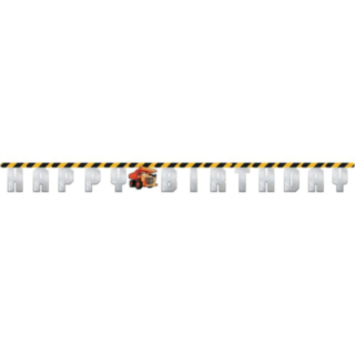 Byggarbetsplats Happy Birthday Banner
