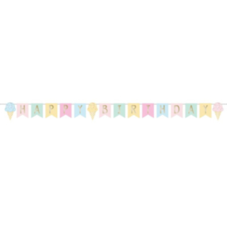Pastell Mix Happy Birthday Banner