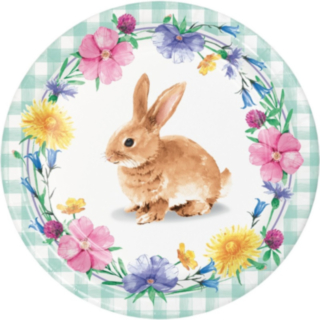 Påskhare Blomstertallrikar