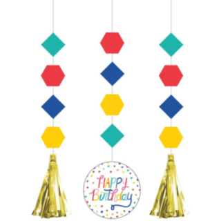 Konfetti Happy Birthday Takdekorationer