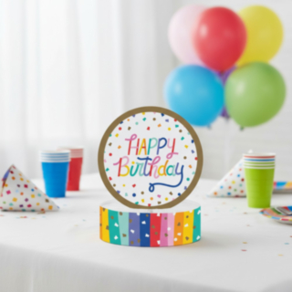 Konfetti Happy Birthday Honeycomb Dekoration