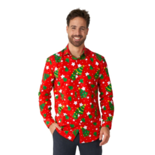 Julgran Skjorta Röd