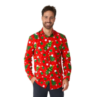 Julgran Skjorta Röd