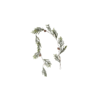 Snöig julgirlang med kottar