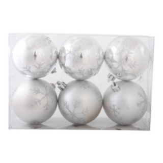 Julgranskulor Mix Silver