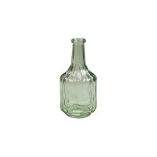 Fasetterad glasvas grön