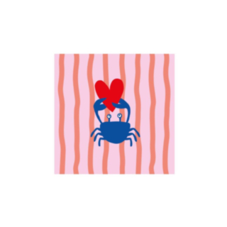 Krabbservetter ljusrosa