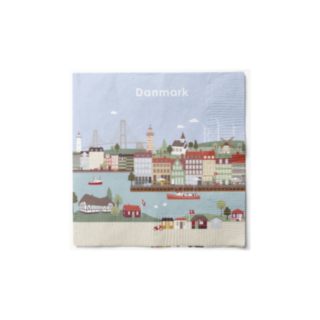 Danmark Servetter Ljusblå