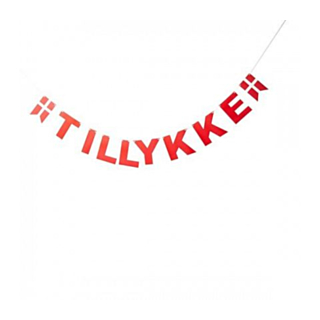 Tillykke Girlang Röd