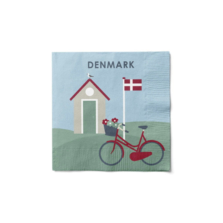 Danmark Servetter Ljusblå