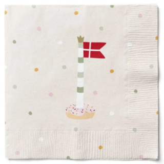Dansk Flagga Servetter Beige