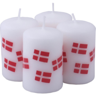 Blockljus Danska Flaggor Set