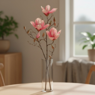 Konstgjord Magnoliablomma Rosa