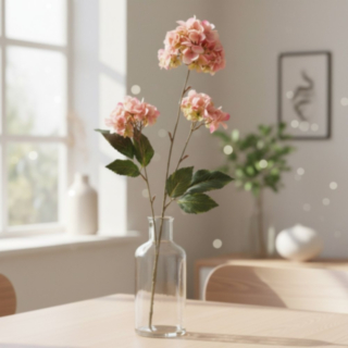 Kunstig Hortensia Rosa