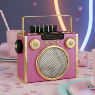 Radio Dekoration Rosa
