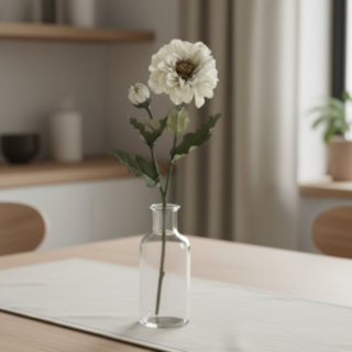 Konstgjord Zinniablomma Vit