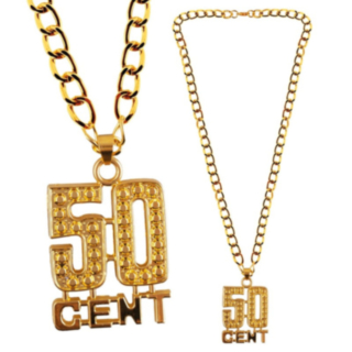 50 Cent Halsband Guld