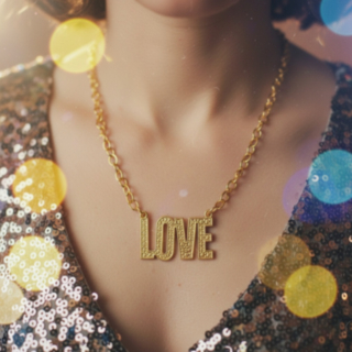 Love Halsband Guld