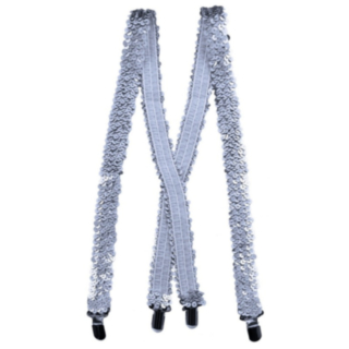 Glitterpaljetter Hängslen Silver